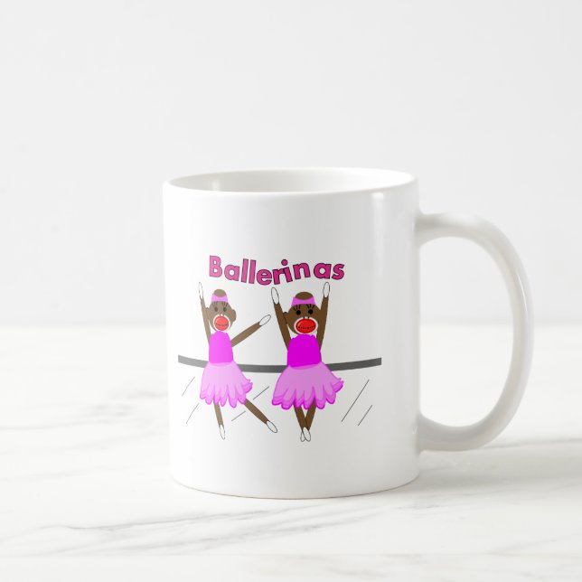 Mug Singes de chaussette de ballerine--Conception (Droite)