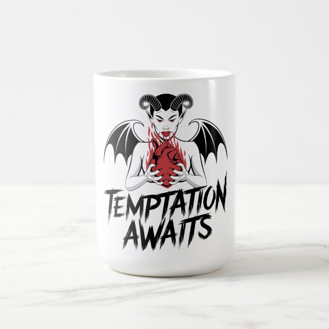 Mug Sinister Gothic Demon Design - Tentation Attend (Centre)