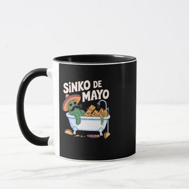 Mug Sinko de Mayo Cinco De Mayo Cactus Drôle (Gauche)