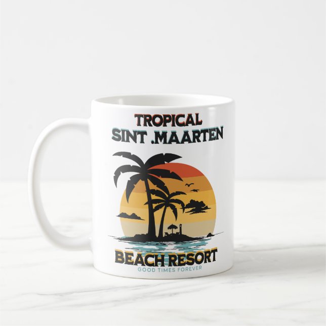 Mug Sint Maarten Plage Resort Tropicale (Gauche)