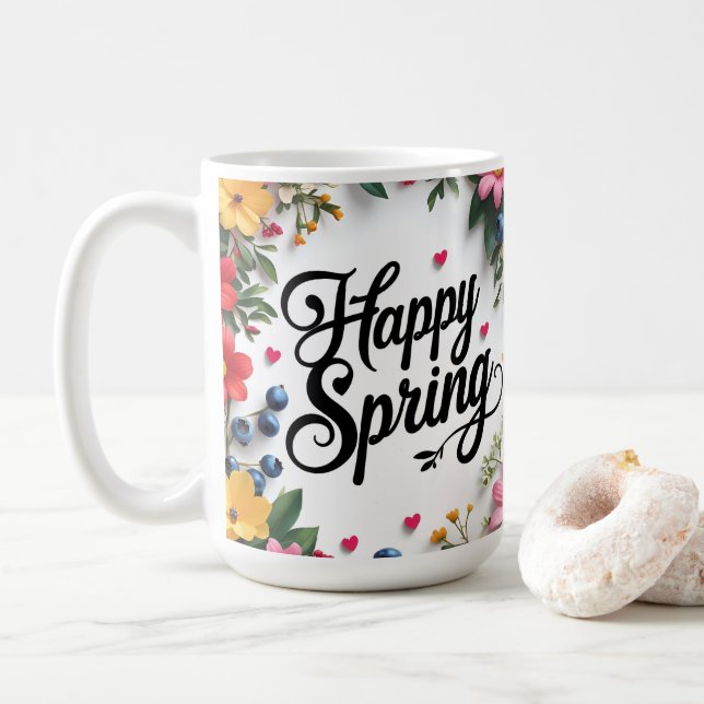 Mug Sip into Spring : 'HAPPY SPRING' (Avec donut)