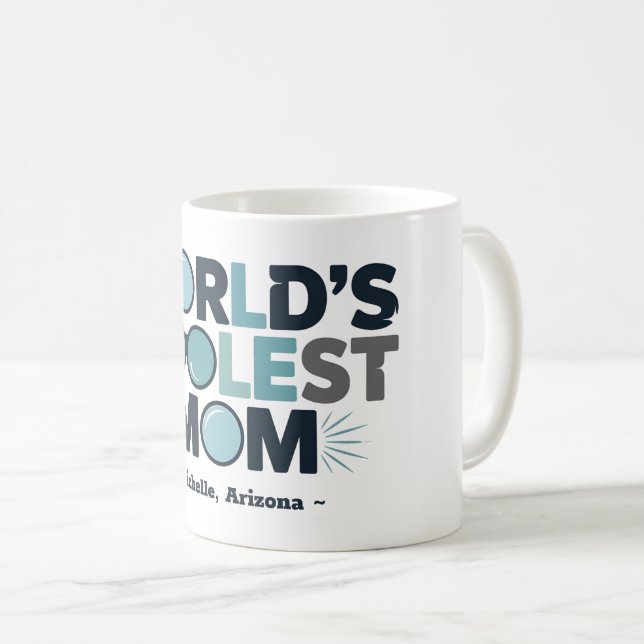 Mug Sip Like the World’s Coolest Mom - Personnalisé (Devant droit)