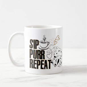 Mug sip, purr, répétition.w