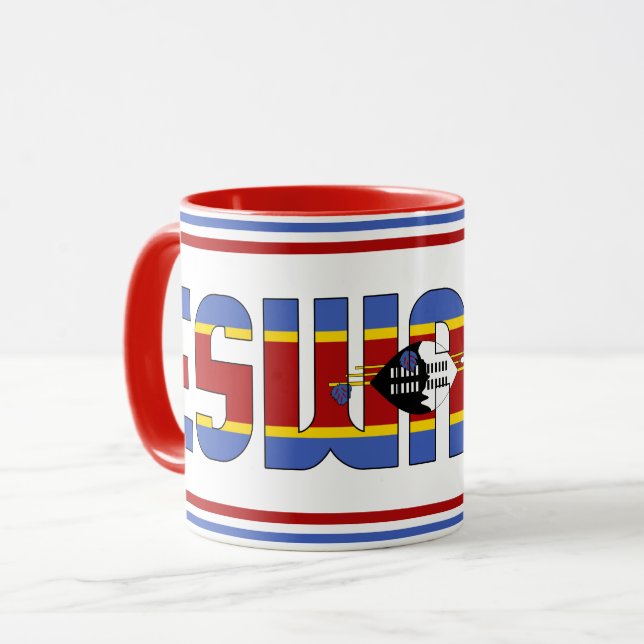 Mug Sippin' avec café patriotique Eswatini (Devant gauche)