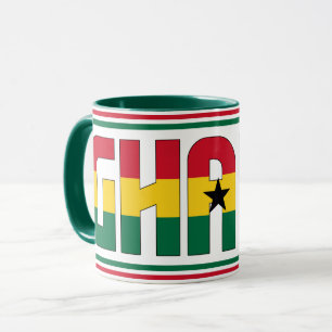 Mug Sippin' avec du café patriotique ghanéen