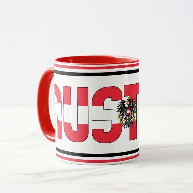 Mug Sippin' avec l'Autriche café patriotique (Devant gauche)