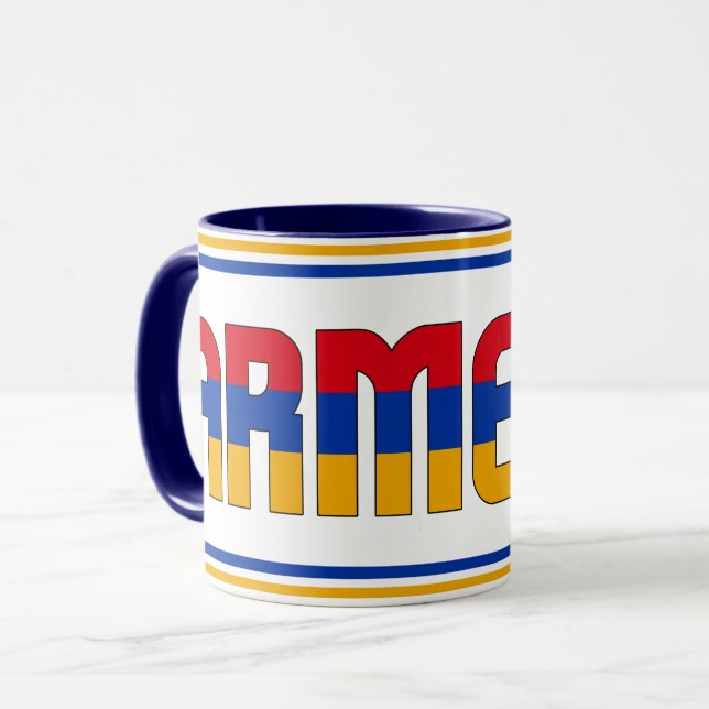 Mug Sippin' avec le café patriotique arménien (Devant gauche)
