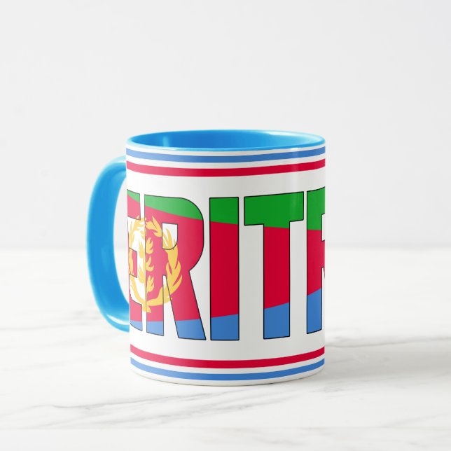 Mug Sippin' avec le café patriotique de l'Erythrée (Devant gauche)