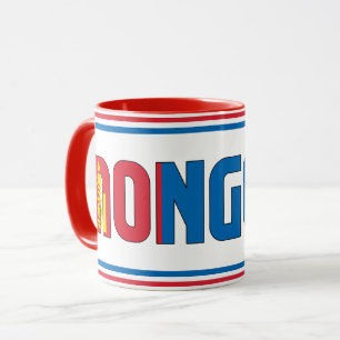 Mug Sippin' avec le café patriotique de Mongolie