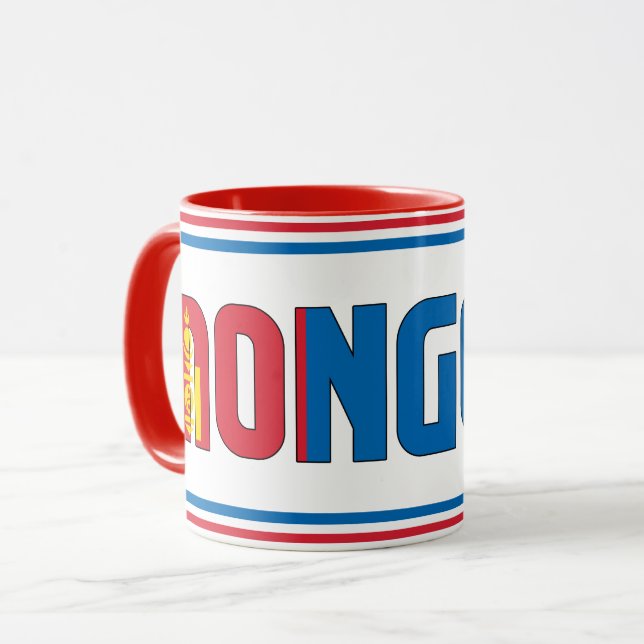 Mug Sippin' avec le café patriotique de Mongolie (Devant gauche)
