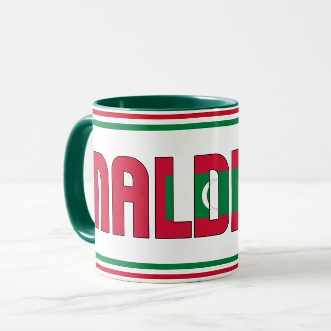 Mug Sippin' avec le café patriotique des Maldives (Devant gauche)