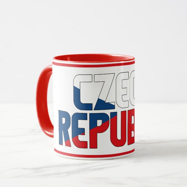 Mug Sippin' avec le café patriotique tchèque (Devant gauche)