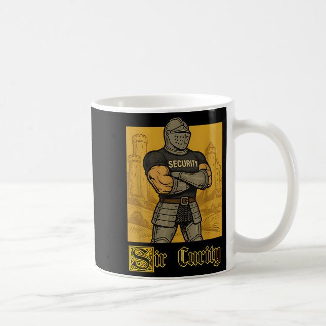 Mug Sir Curity Funny Security Pun Knight Medieval Meme (Droite)