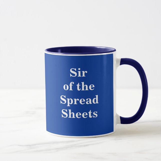 Mug Sir des feuilles de calcul Excel Utilisateur Nom a (Droite)