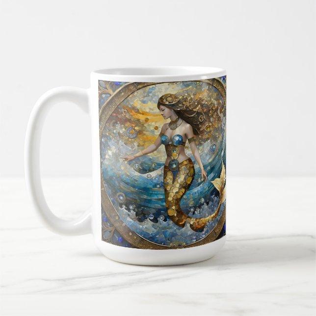 Mug Sirène dans les vagues de l'océan (Gauche)