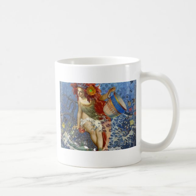 Mug Sirène du Verseau Art Gothique Bleu (Droite)
