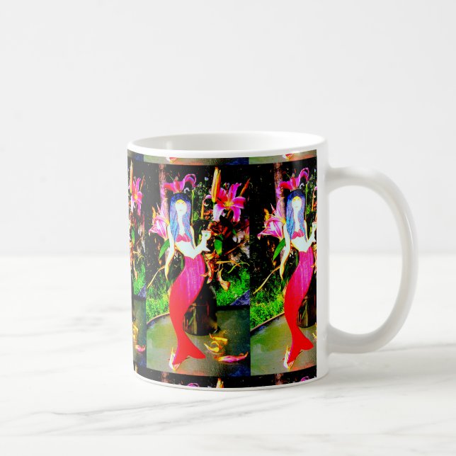 Mug sirène rouge fête (Droite)