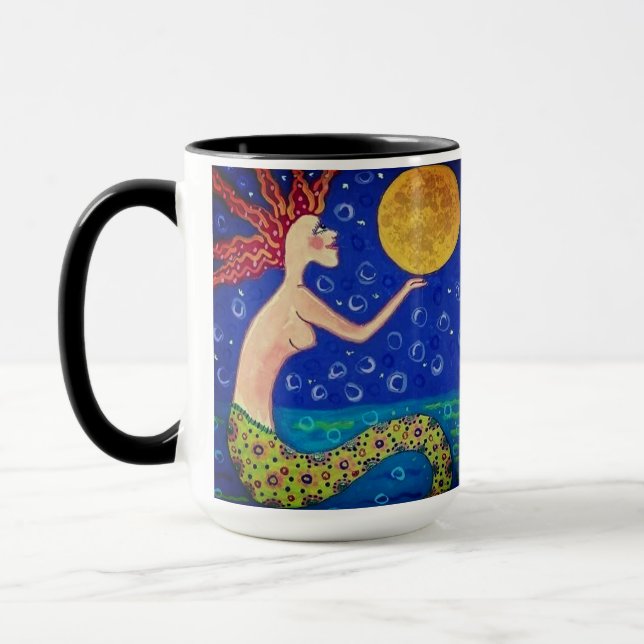 Mug Sirène Tenant la Lune (Gauche)