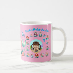 Mug Sirènes sous l'océan Photo souvenir 1er anniversai