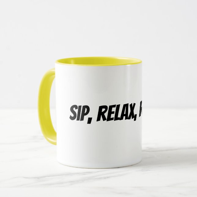 Mug siroter, se détendre, recommencer (Devant gauche)