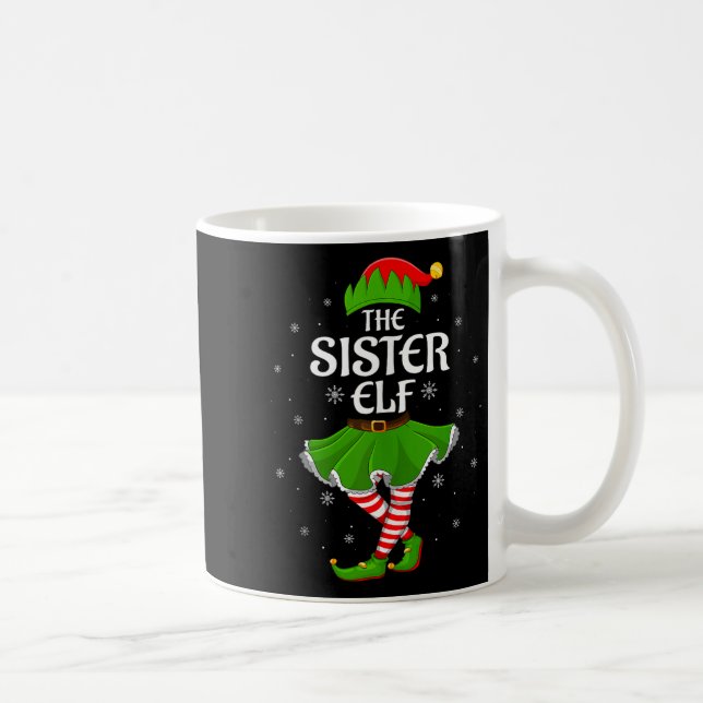 Mug Sister Elf Christmas Family Girls Women Elf Squad  (Droite)