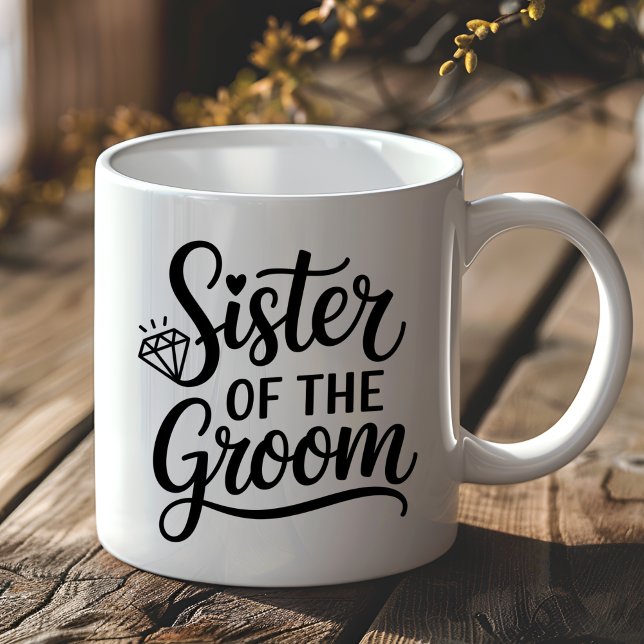 Mug Sister of the Groom Bachelor Wedding Gift Diamond (Créateur téléchargé)