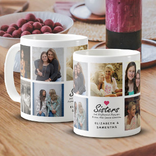 Mug Sisters Script Citation Hot Rose Heart Photo Colla