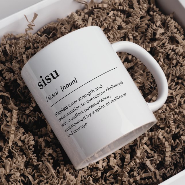 Mug Sisu, définition Typographie finlandaise (Créateur téléchargé)