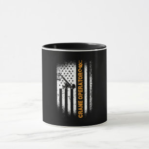 Mug Site de construction d'un exploitant de grue Drape