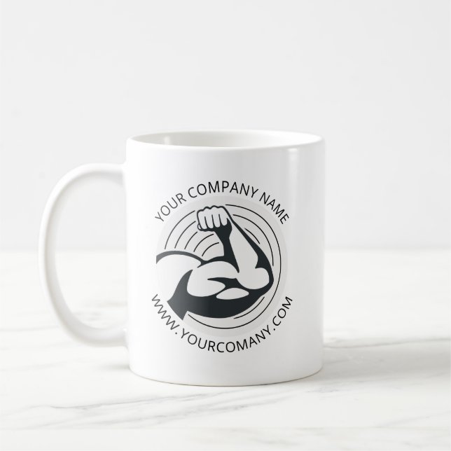 Mug Site Web d'Entreprise de Logo d'Entreprise Personn (Gauche)
