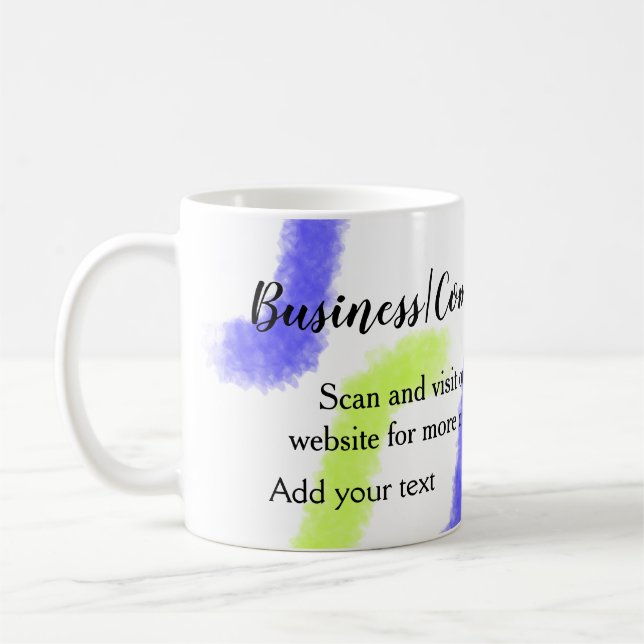 Mug site web simple de société commerciale code-barres (Gauche)