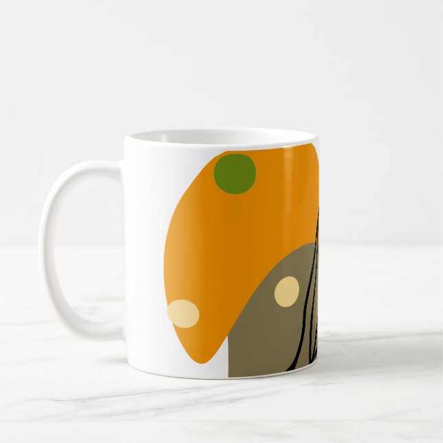 Mug Sites abstraits intéressants avec feuilles (Gauche)
