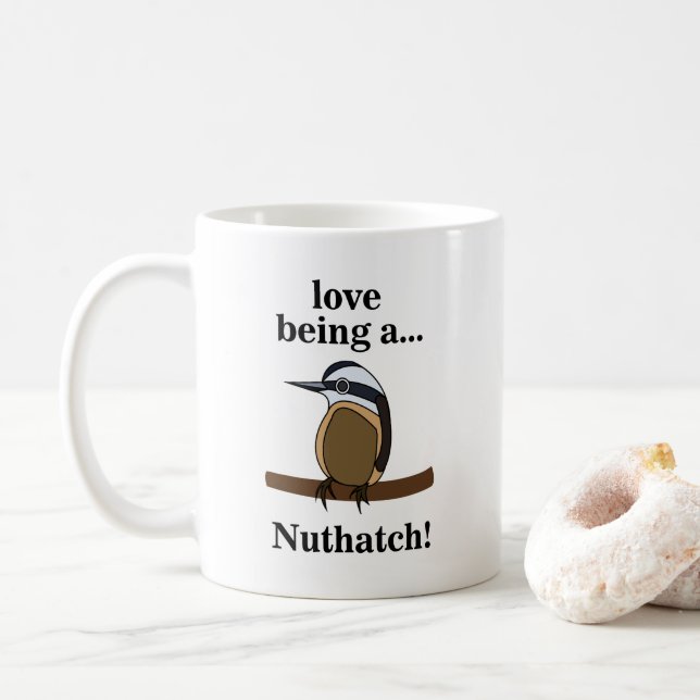 Mug Sittelle Oiseau Jardinier Ornithologue (Avec donut)