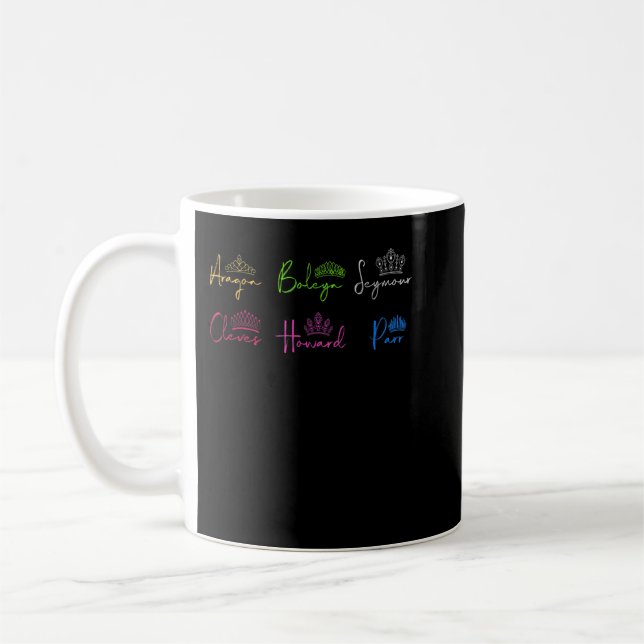 Mug Six Ex Wives of Henry VIII - Signatures & Crowns  (Gauche)