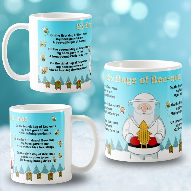 Mug Six Jours de Bee-Mas Joyeux Noël à une Incroyable  (Créateur téléchargé)