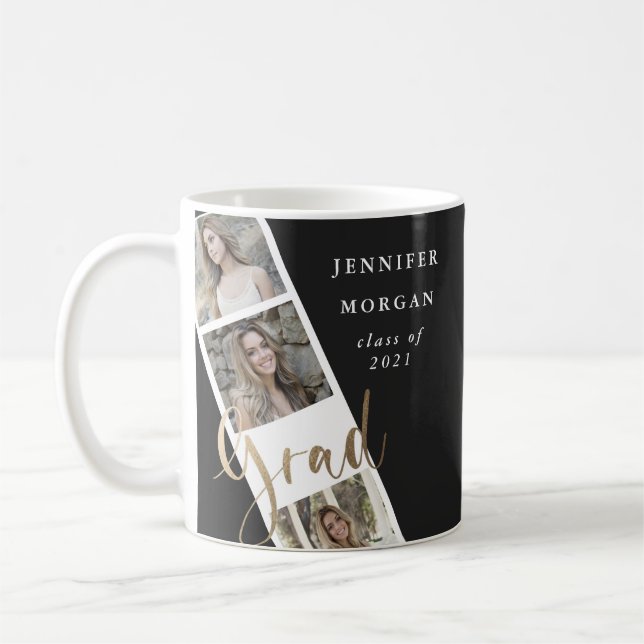 Mug six photo collage or graduation photo (Gauche)