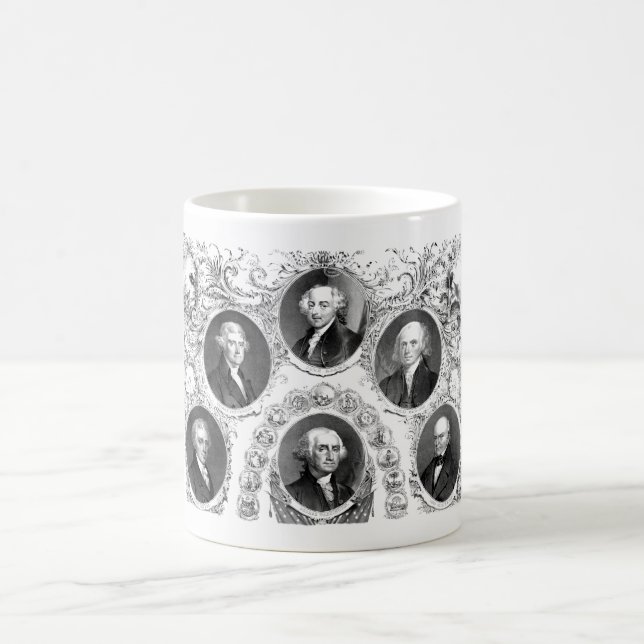Mug Six premiers présidents des États-Unis (Centre)