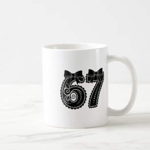 Mug Six Sept 67 Mème Numéro 67 Nœud Papillon Coquette 