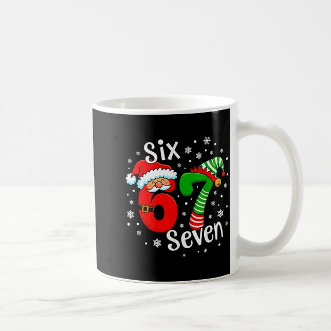 Mug Six Seven 67 Mème 6 7 Elfe Père Noël Noël  (Droite)