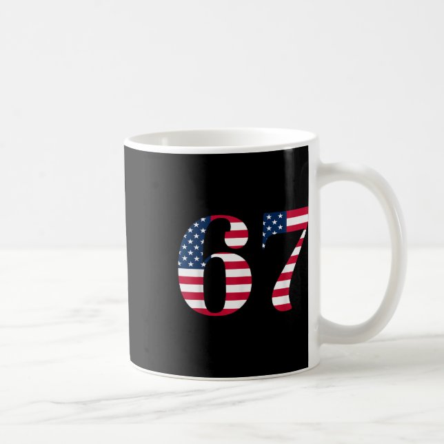 Mug Six Seven 67 Mème Drôle Drapeau Américain Hallowee (Droite)