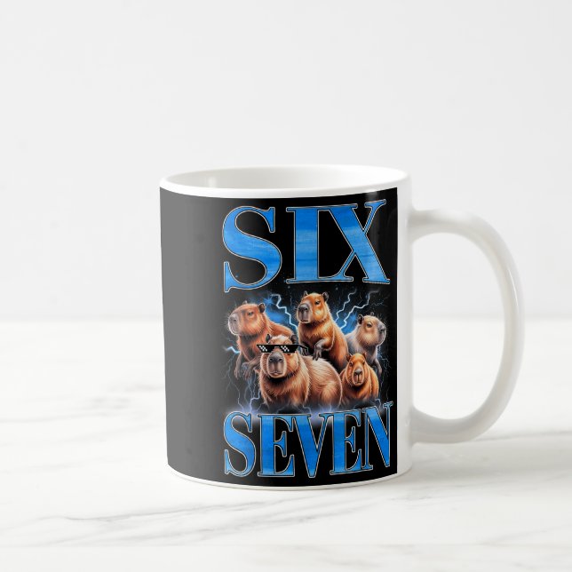 Mug Six Seven 67 Meme Funny Capybara Bootleg Graphic  (Droite)