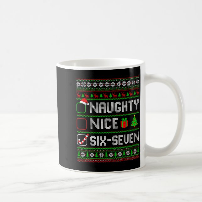 Mug Six Seven 67 Meme Nice Naughty Christmas Pajamas M (Droite)