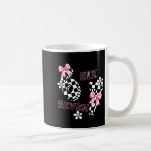 Mug Six Seven 6 7 À Carreaux Mignon Coquette Nœud Fémi