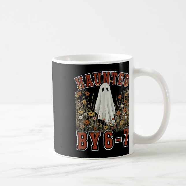 Mug Six Seven 6 7 Halloween squelette main Hanté (Droite)