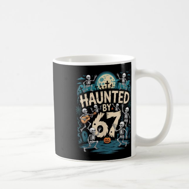 Mug Six Seven 6 7 Mem Halloween squelette main Hanté (Droite)