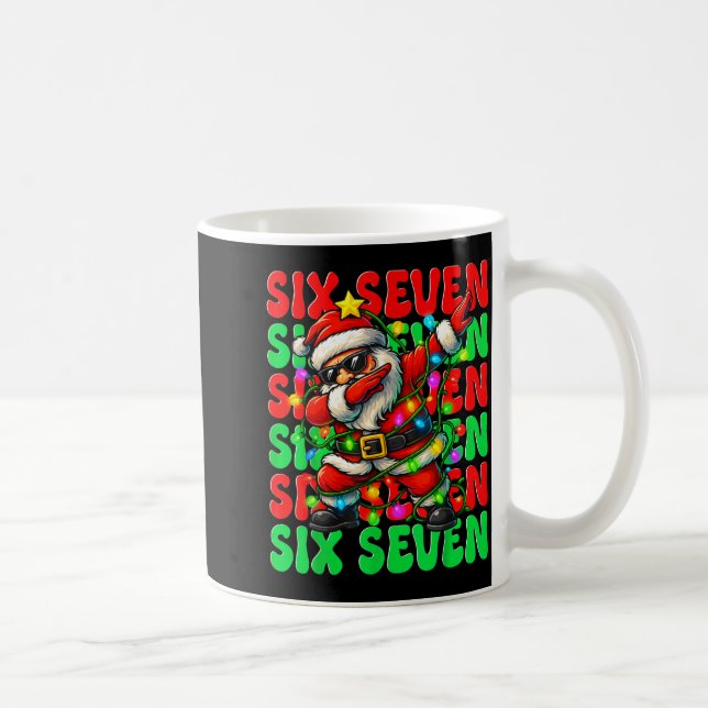 Mug Six Seven 6 7 Meme Dabbing Santa Christmas 67 Paja (Droite)