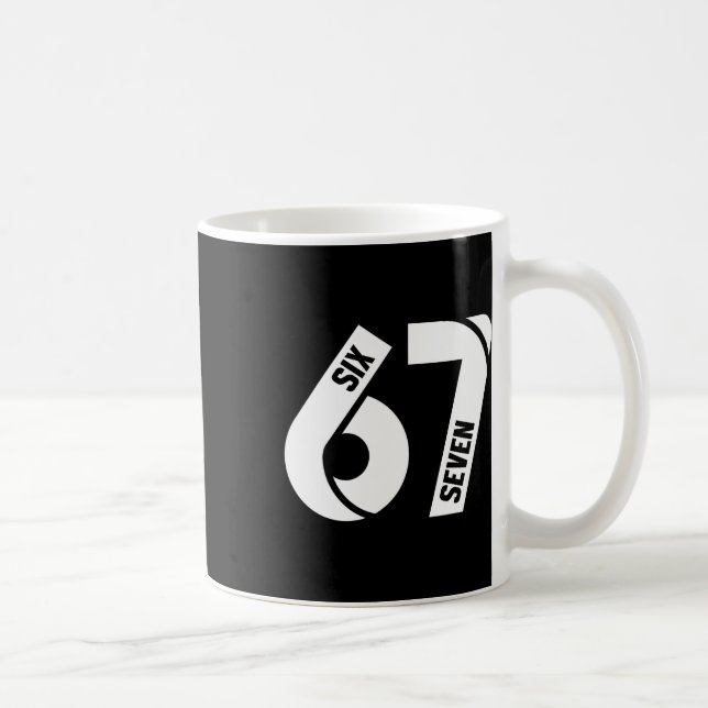 Mug Six Seven 6 7 Mème Drôle Numéro 67 Allons Envoyer  (Droite)