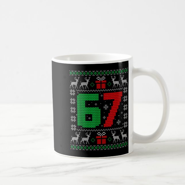 Mug Six Seven 6 7 Meme Gen Alpha Slang Ugly Christmas  (Droite)