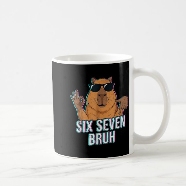 Mug Six Seven Bruh Capybara 67 Boys Teens Kids Animals (Droite)