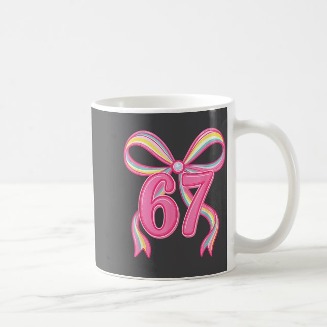 Mug Six Seven Coquette Girl Bow Cute Meme 67 Nk Funny  (Droite)